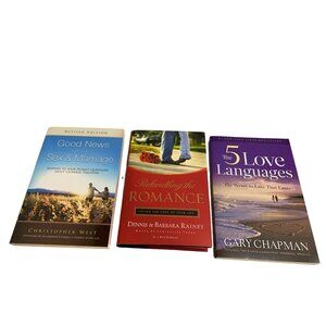 Christian Marriage Book Lot 3x Love Languages Rekindling Romance Sex & Marriage